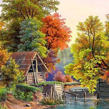 Схема вышивки «Старая запруда»