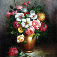 Схема вышивки «Нарядный букет»