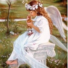 Схема вышивки «ангел»