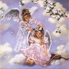Схема вышивки «ангелы»