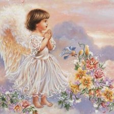 Схема вышивки «ангел»