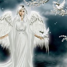 Схема вышивки «ангел»