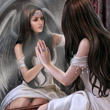 Схема вышивки «ангел»