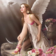 Схема вышивки «ангел»