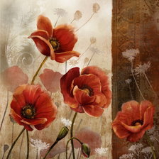 Схема вышивки «Маки»