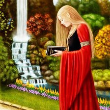 Схема вышивки «дама»