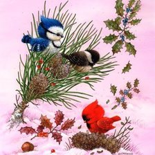 Схема вышивки «Птеньчики»