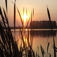 Схема вышивки «Закат на реке»