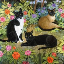 Схема вышивки «кошки»