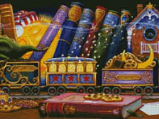 Схема вышивки «поезд мечты»