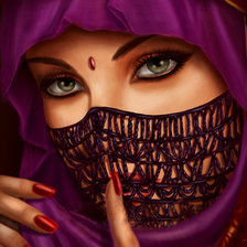 Схема вышивки «девушка»