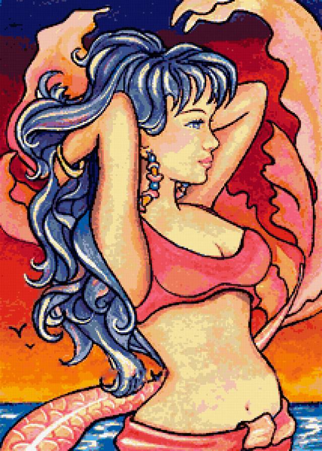 русалка - мифология, девушка, фентези, русалочка, русалки, миф, сказка, море - предпросмотр