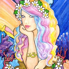 Схема вышивки «русалка»