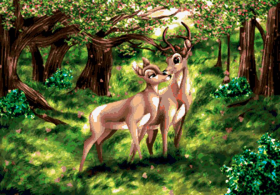 бемби - мульт, дисней, мультик, зверята, олень, детская, животные, олени, детям - предпросмотр