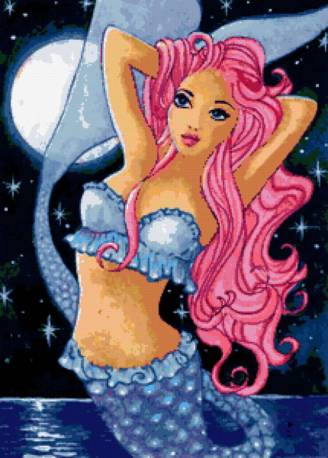 русалка - сказка, фентези, мифология, девушка, миф, ночь, русалочка, русалки - предпросмотр