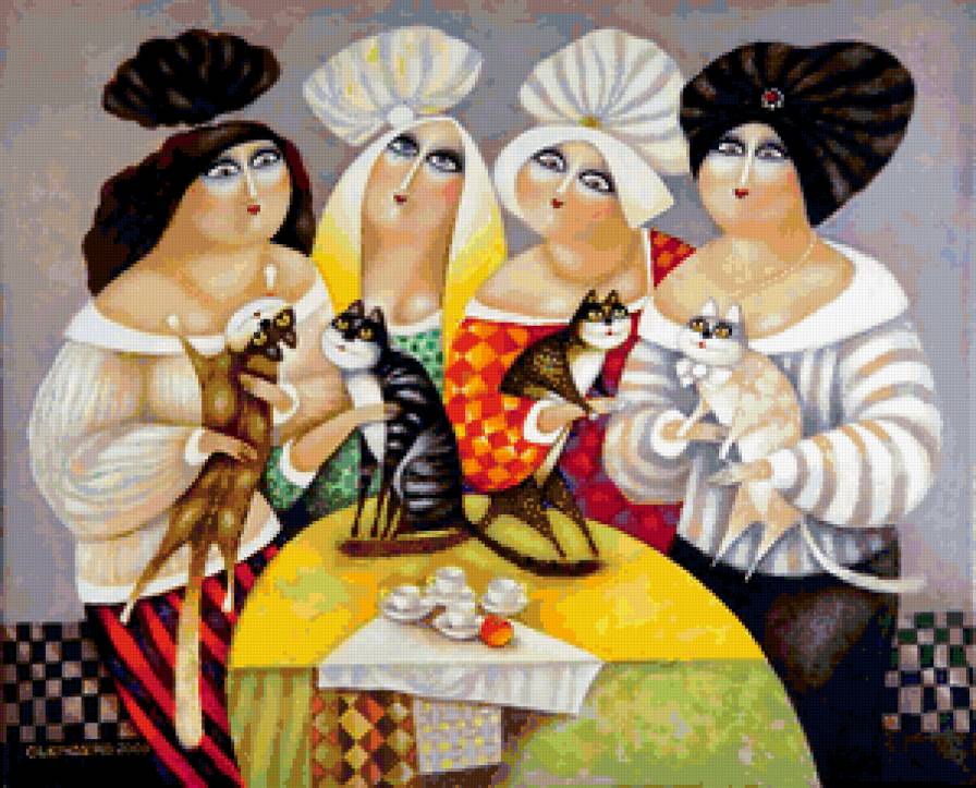 дамы - кот - предпросмотр