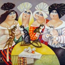 Схема вышивки «дамы»