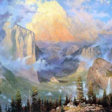 Схема вышивки «Горы»