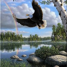 Схема вышивки «Полет орла»