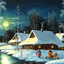 Схема вышивки «Зимняя ночь»