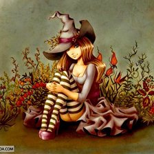 Схема вышивки «ведьмочка»