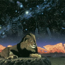 Схема вышивки «лев»