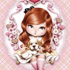 Схема вышивки «милашка»