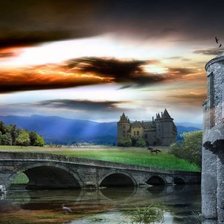 Схема вышивки «замок»