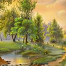 Схема вышивки «в лесу»