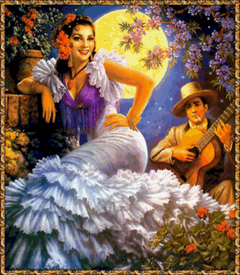 Серенада. - музыка, гитара, пара, девушки, серенада - предпросмотр