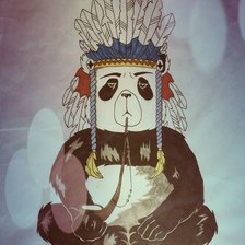 Схема вышивки «панда»