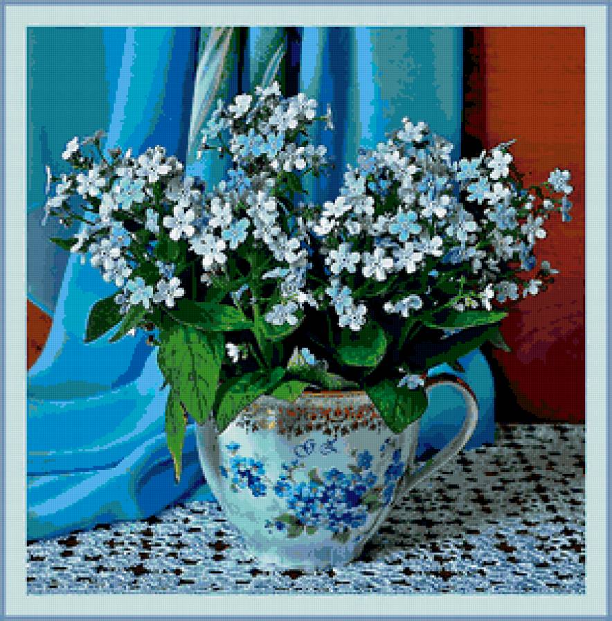незабудки - натюрморт, незабудки, букет, цветы - предпросмотр