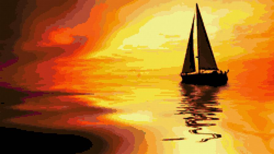 кораблик - пейзаж - предпросмотр
