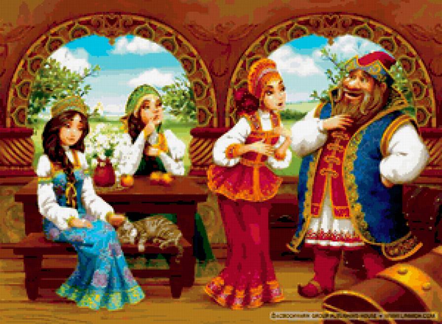 сказка - пушкин, три девицы - предпросмотр