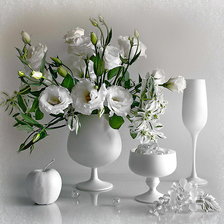 Схема вышивки «в белом цвете»