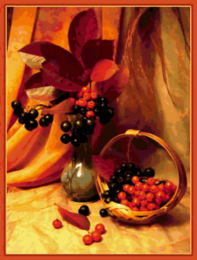 №333885 - листья, букет, натюрморт, осень, ягоды - предпросмотр