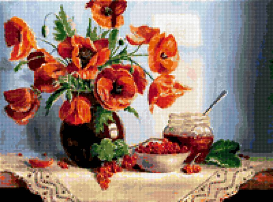 художник воробьева Ольга - маки - предпросмотр