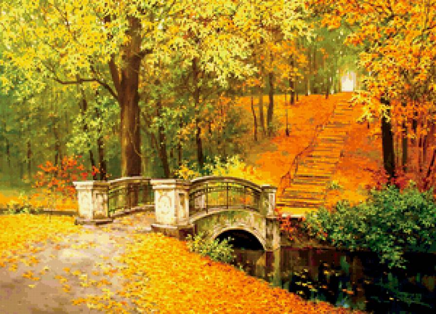 осенний пейзаж - лес, пейзаж, осень - предпросмотр