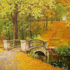 Схема вышивки «осенний пейзаж»