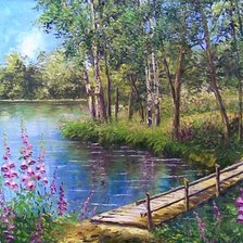 Схема вышивки «летний пейзаж»