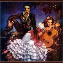 Схема вышивки «Девушка с гитарой 2»