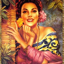 Схема вышивки «Мексиканка.»