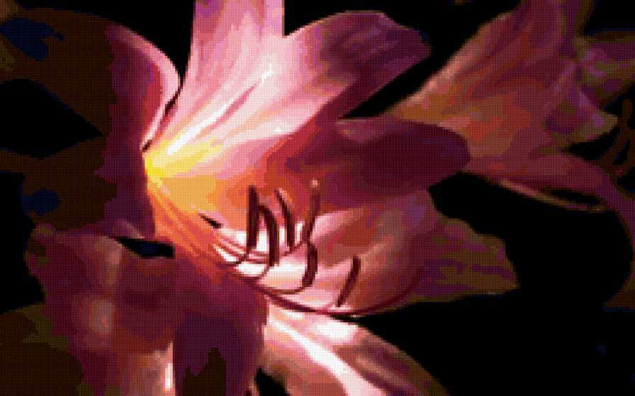 лилии - лето, лилии, цветы, панно - предпросмотр