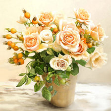 Схема вышивки «Чайные розы»