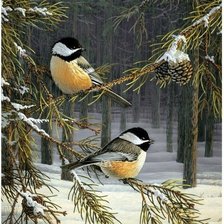 Схема вышивки «Птицы»