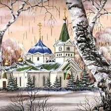 Схема вышивки «Храм»