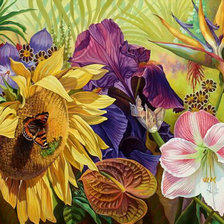 Схема вышивки «Цветы»