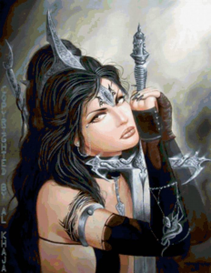 №335030 - фэнтези, девушка, воин, женская красота - предпросмотр