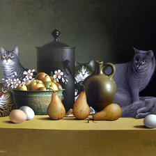 Схема вышивки «кошки»