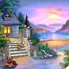 Схема вышивки «У самого синего моря...»